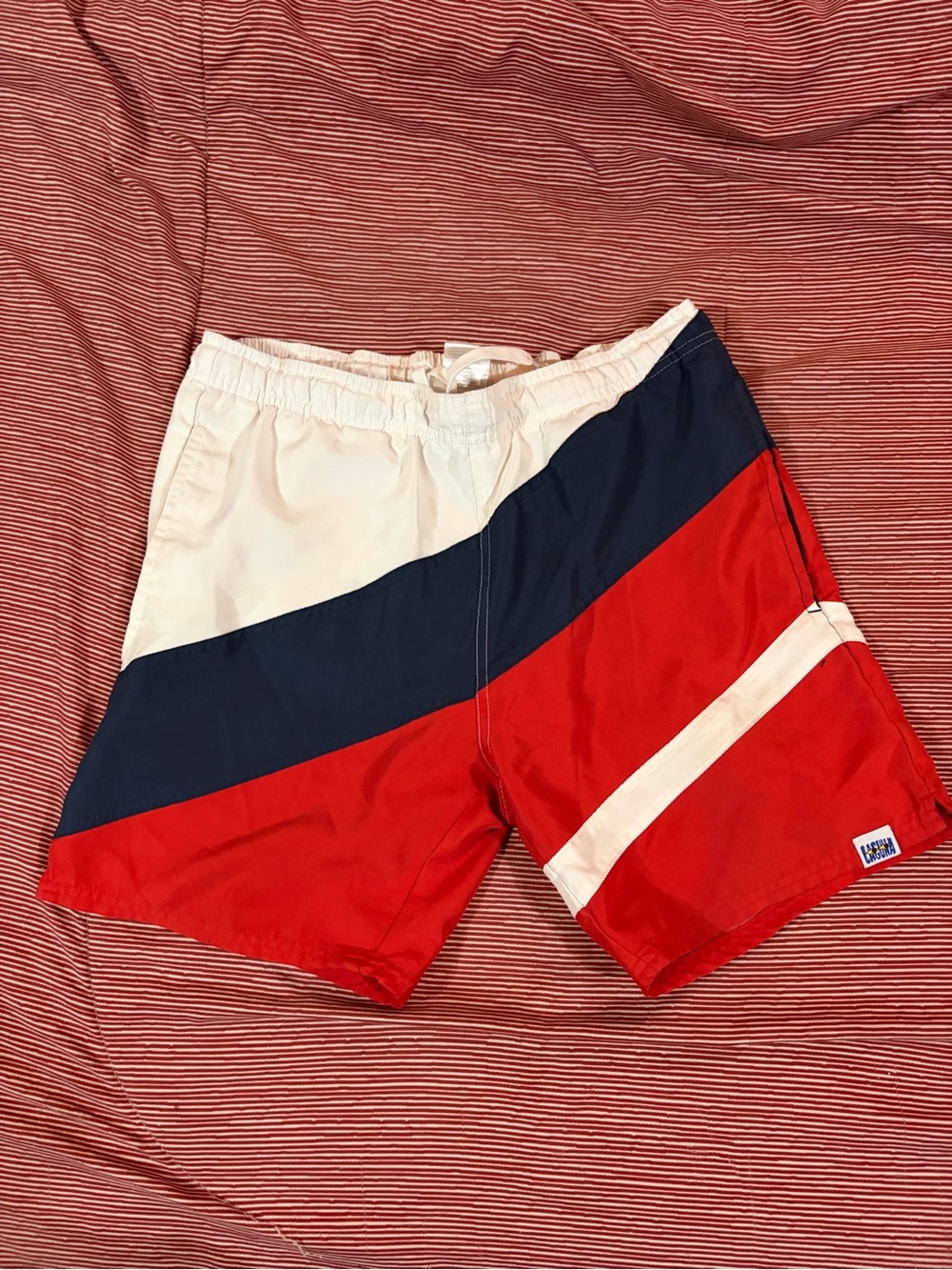 Laguna Vintage Board Shorts - Red/White/Blue - Size Small